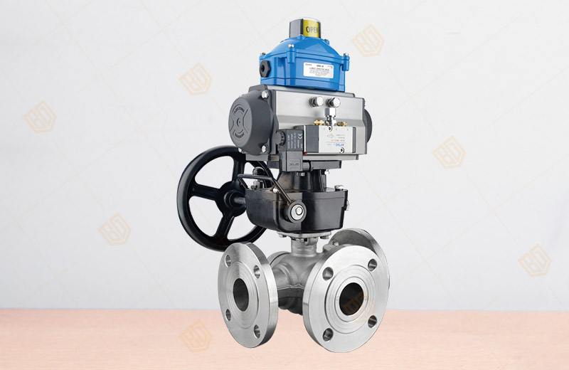 Pneumatic Three-way Ball Valve